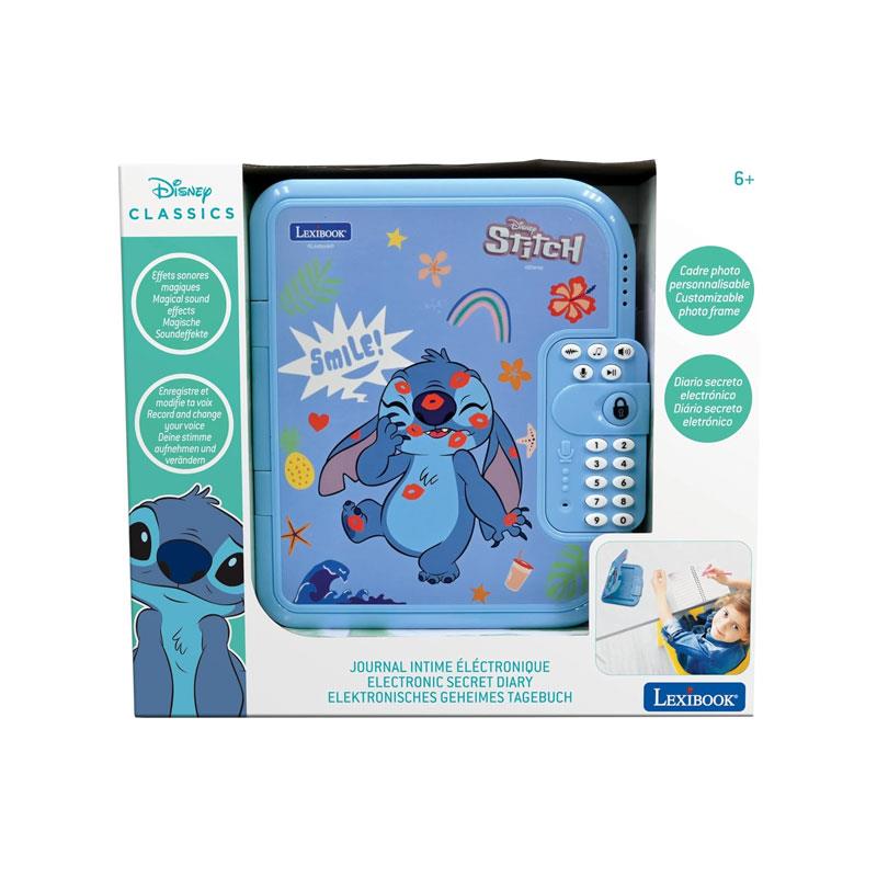Lexibook Disney Stitch Secret Safe Electronic Diary with Password Electronic Notebook Pen And Sound Effects Blue