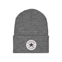 Converse Chuck Patch Beanie Heather Grey Unisex Stretch Fit Sportswear Winter Hat