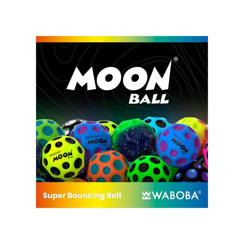 Waboba Dark Side of Moon Ball Hyper Bouncy Zero-Gravity Foam Ball Size 63mm Silver Secondary image