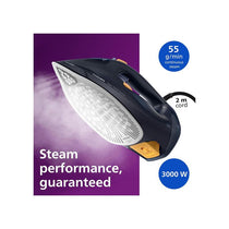 Philips Azur 7000 Series 3000W Steam Iron With SteamGlide Elite Soleplate 250g Steam Boost Blue/Yellow