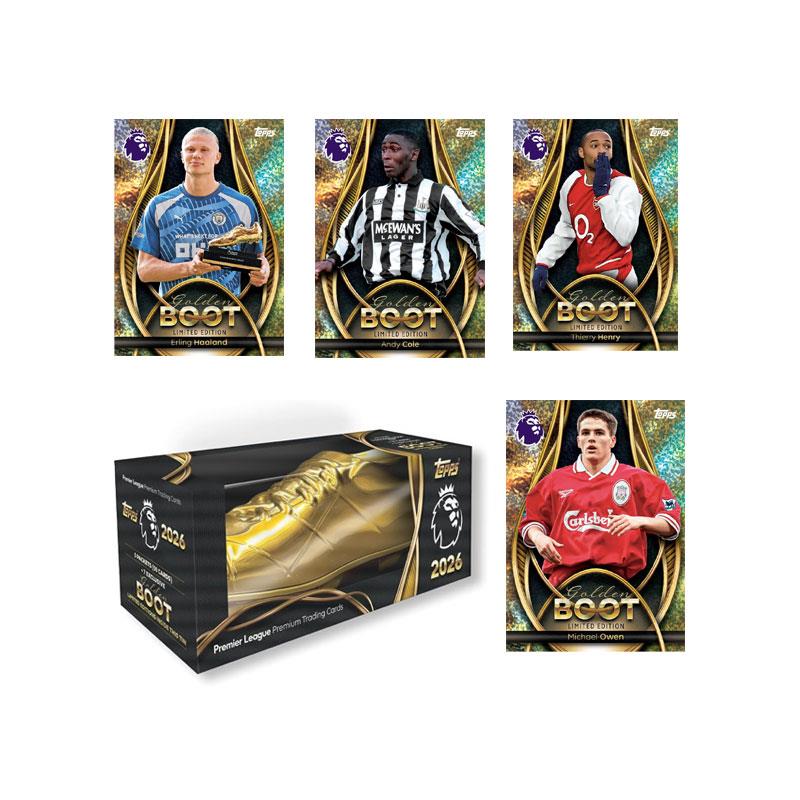 Topps Premier League 2026 Golden Boot Tin Debut Edition Premier Trading Cards 50 Cards + 7 Exclusive Golden Boot Limited Editions Main image