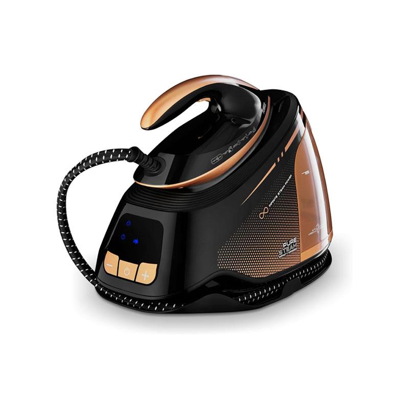 Tower PureSteam Infinity Xpress 8 Bar Steam Generator Iron 3000W with One Temp And AI Limescale System Black & Gold Main image