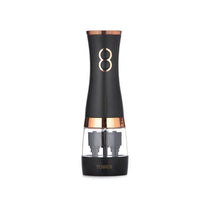 Tower Duo Electric Salt And Pepper Mills Battery Operated Dual Grinder with Adjustable Ceramic Blades Black & Rose Gold
