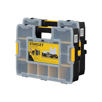 Stanley Sortmaster Junior Organiser Tool Boxes Twin Pack Removable Dividers Anti-Mix Lid Stackable Storage