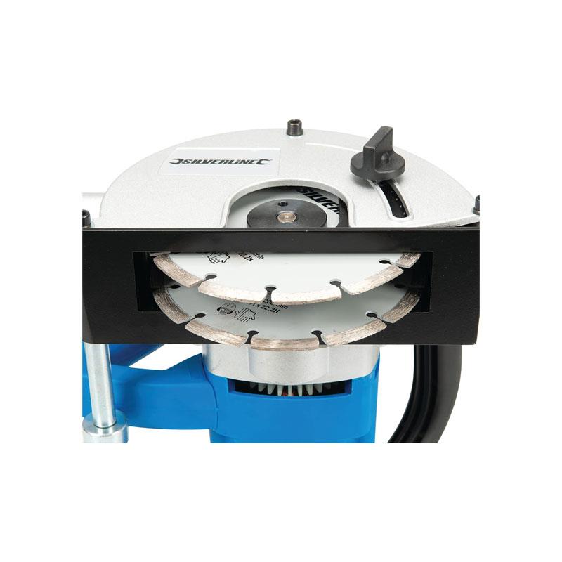 Silverline 1700W Wall Chaser 150mm Electric Saw Slotter with Dual Diamond Discs 230V