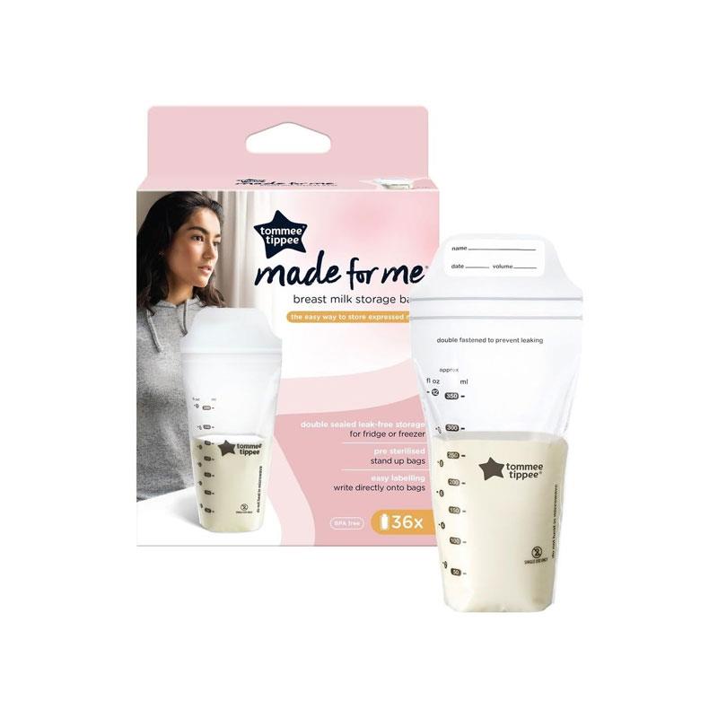 Tommee Tippee Closer To Nature Breast Milk Storage Bags 350ml Pre-Sterilised Double Seal Pack of 36 Main image