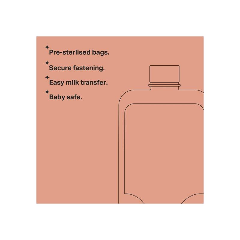 Tommee Tippee Closer To Nature Breast Milk Storage Bags 350ml Pre-Sterilised Double Seal Pack of 36