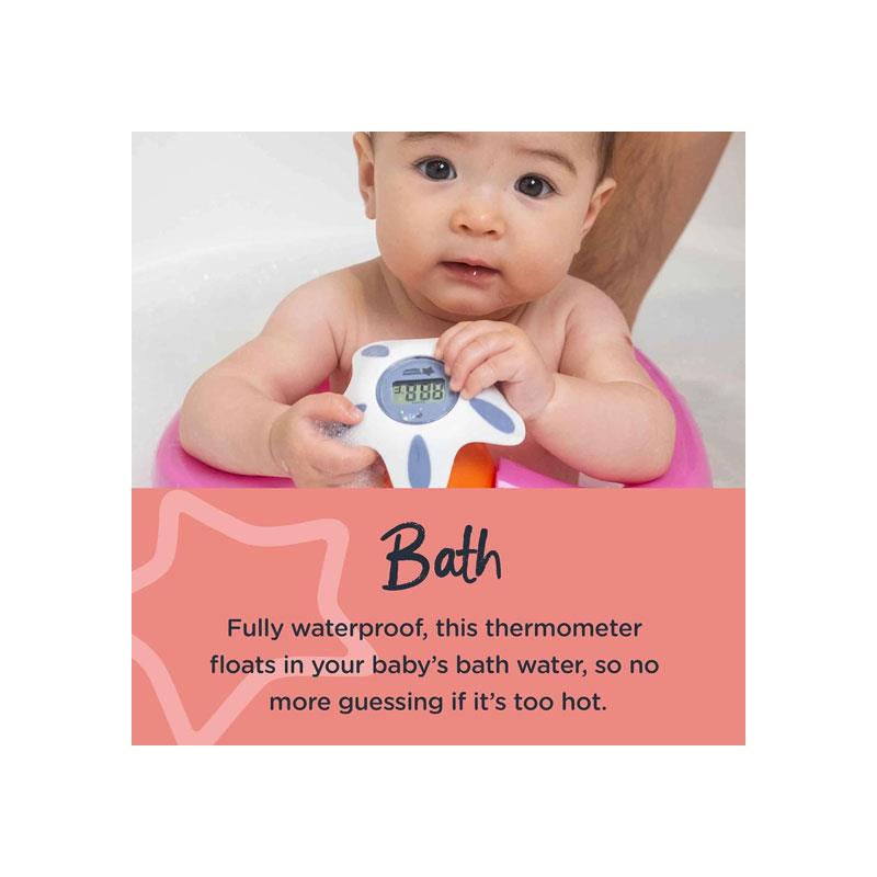 Tommee Tippee InBath Bath & Room Digital Thermometer LCD Display Waterproof And Floats In Water White