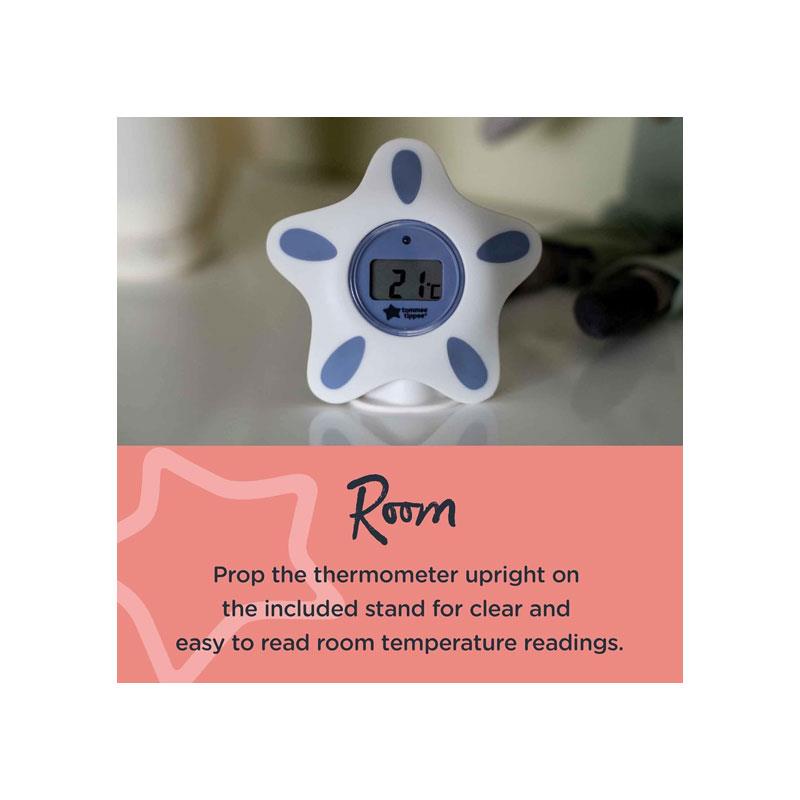 Tommee Tippee InBath Bath & Room Digital Thermometer LCD Display Waterproof And Floats In Water White