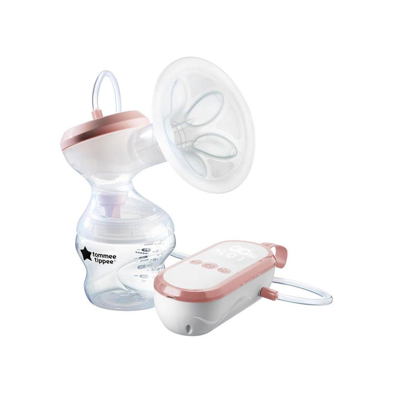 Tommee Tippee Made For Me Single Electric Breast Pump With 150ml Baby Bottle 5 Massage 9 Express Modes Rechargeable White Main image