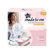 Tommee Tippee Made For Me Single Electric Breast Pump With 150ml Baby Bottle 5 Massage 9 Express Modes Rechargeable White