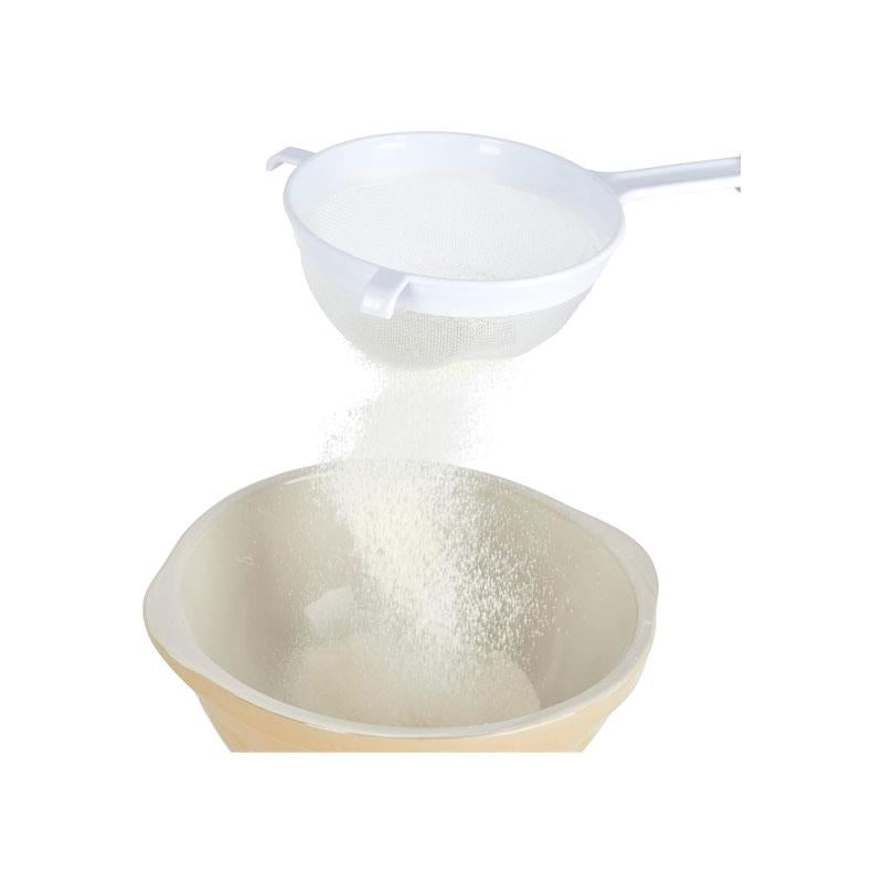 KitchenCraft Sieve Plastic Large 18cm Heat Resistant Nylon Mesh White