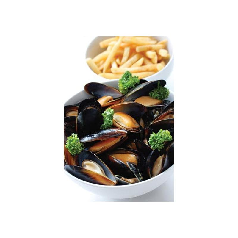 KitchenCraft World of Flavours Traditional Mussel Pot 25cm 5.5 Litres Enamel Steamer Hob Black Secondary image