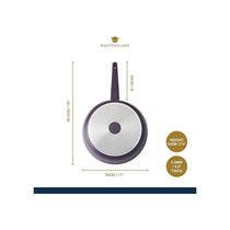 MasterClass Cast Aluminium Non-Stick Frying Pan Medium 28cm Soft Touch Handle Purple