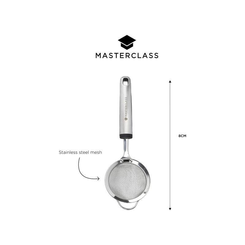 MasterClass Soft Grip Stainless Steel Sieve 8cm Silver Secondary image