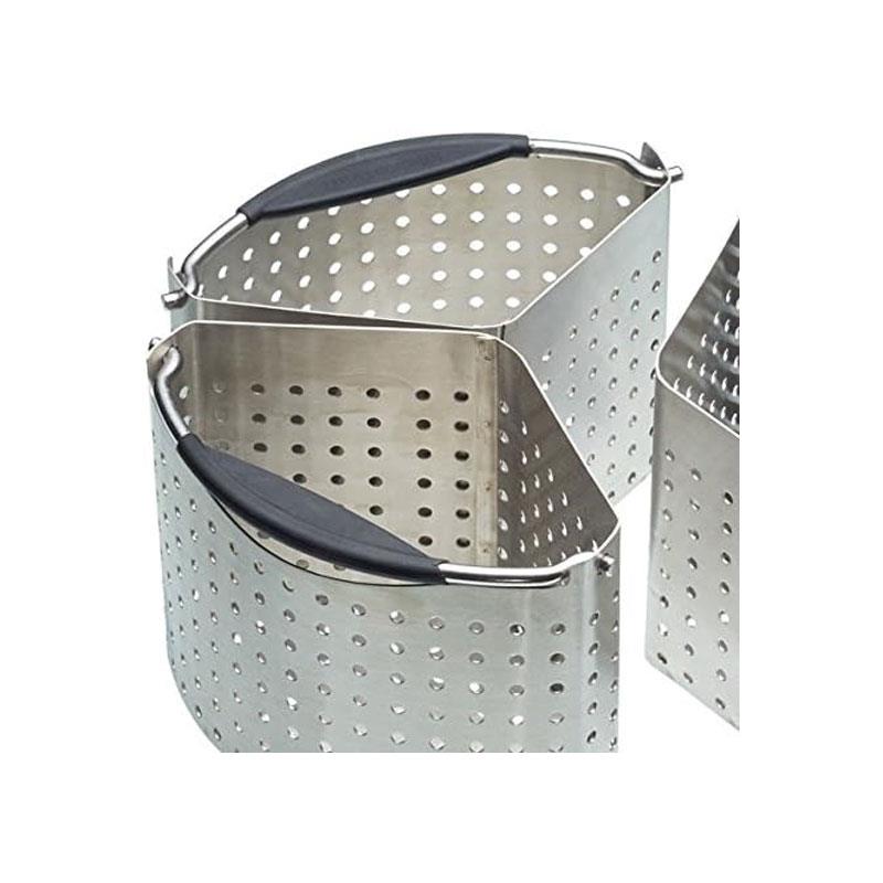 MasterClass Saucepan Divider Baskets Stainless Steel Set of 3 20cm (8 Inch) Silver