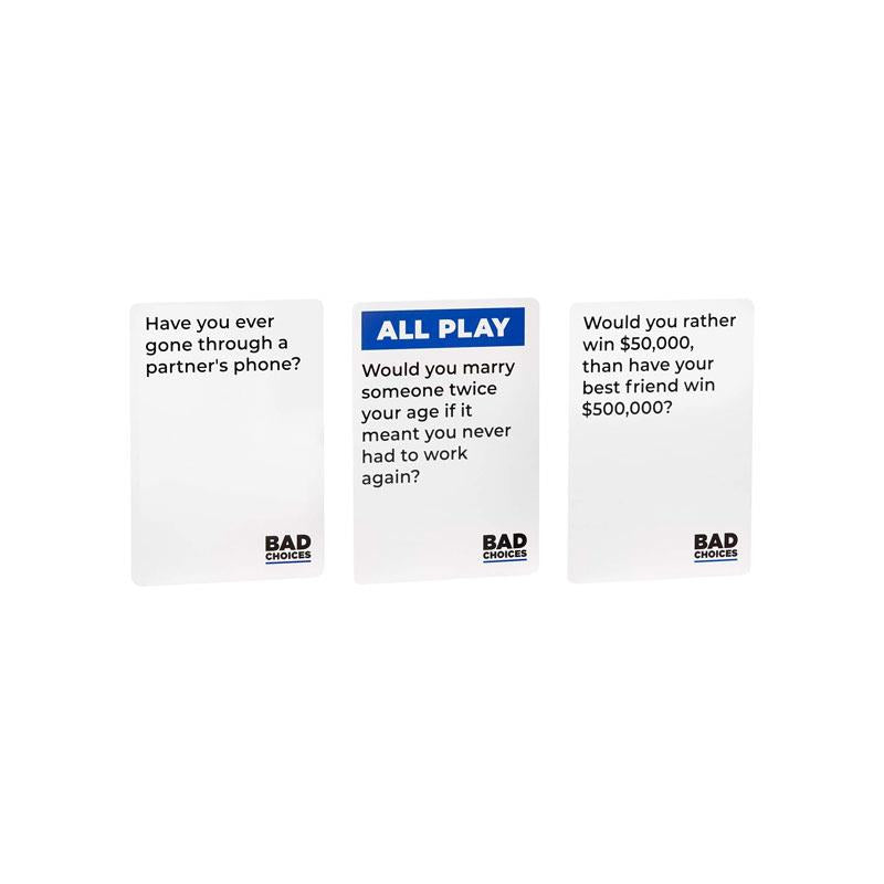 Bad Choices The Have You Ever? Party Game Hilarious Adult Card Game Night With Your Group Black