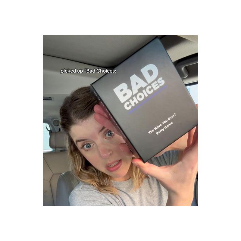 Bad Choices The Have You Ever? Party Game Hilarious Adult Card Game Night With Your Group Black