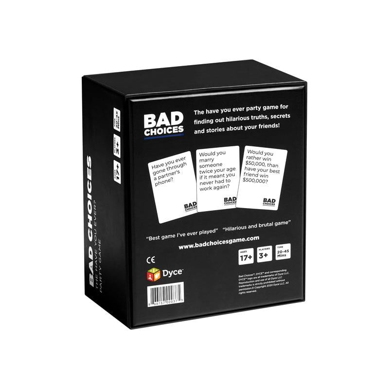 Bad Choices The Have You Ever? Party Game Hilarious Adult Card Game Night With Your Group Black