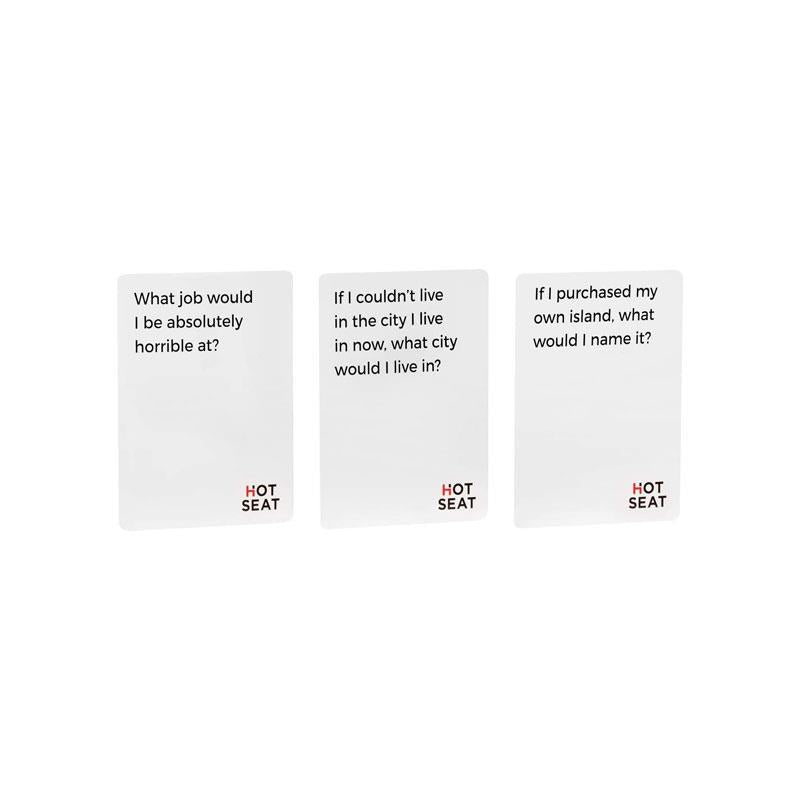 Hot Seat The Game That's All About You Family Card Board Games Perfect Christmas White Elephant Gifts Black