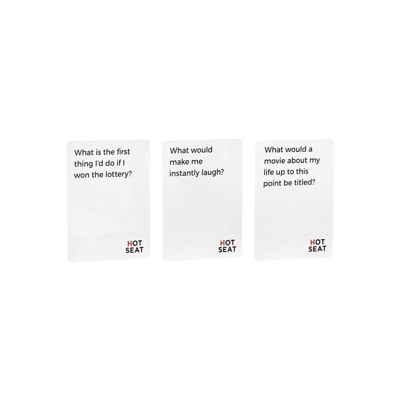 Hot Seat The Game That's All About You Family Card Board Games Perfect Christmas White Elephant Gifts Black