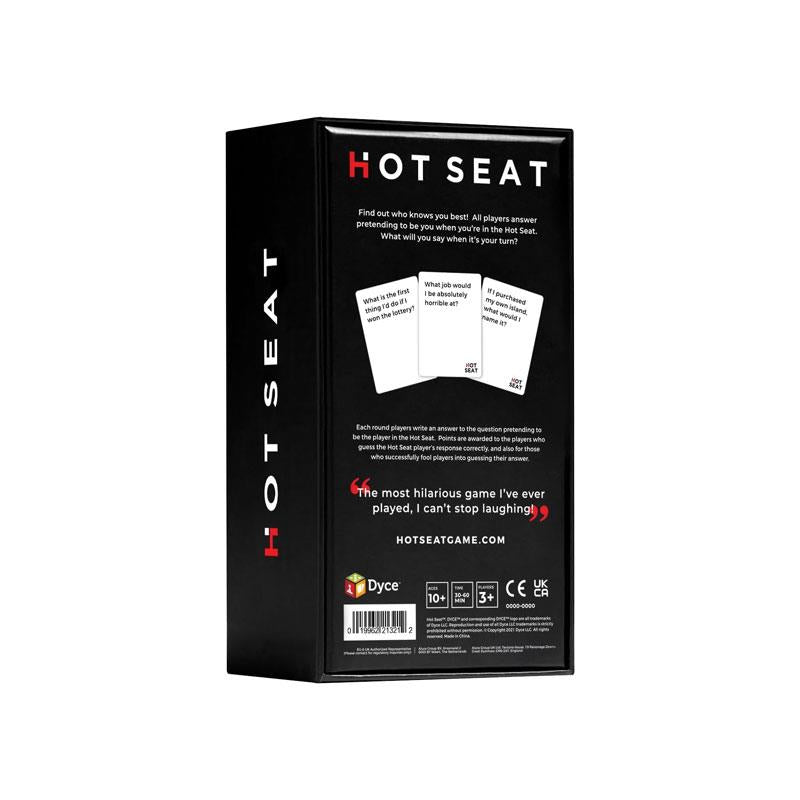 Hot Seat The Game That's All About You Family Card Board Games Perfect Christmas White Elephant Gifts Black
