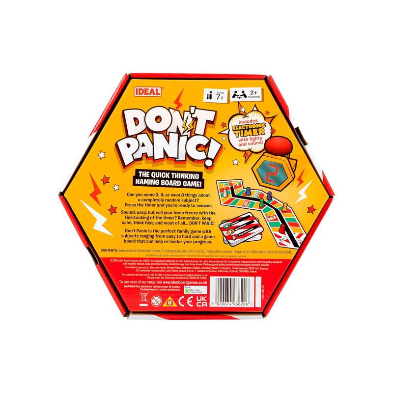 Ideal Don't Panic The Quick Thinking Naming Board Game ! Family Board Games 2+ Players Age 8+ Multicolour