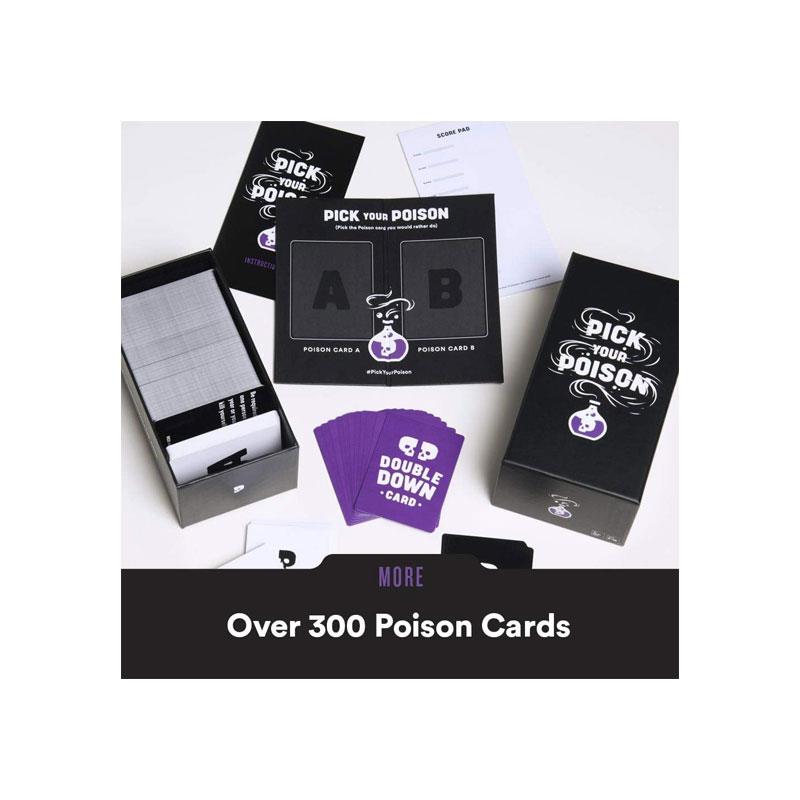 Pick Your Poison Card Game The “What Would You Rather Do?” Party Game Family Edition Black Secondary image