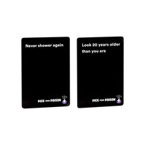 Pick Your Poison Card Game The “What Would You Rather Do?” Party Game Family Edition Black