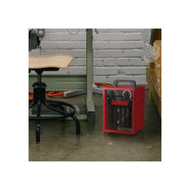 Igenix Commercial Drum Fan Heater 2000W 2 Heat Settings & Cool Fan Setting Adjustable Thermostat Overheat Protection Red