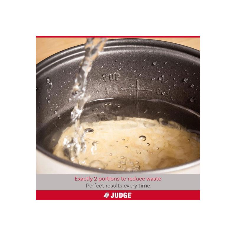 Judge Electric Rice Cooker 300ml Fully Automatic Removable Non-Stick Rice Pot 250W White