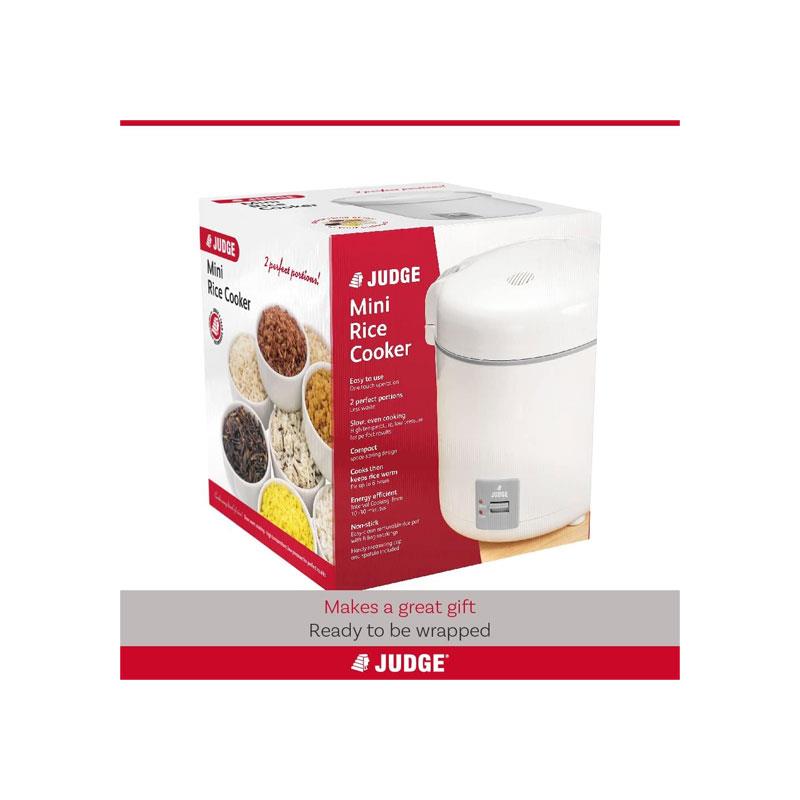 Judge Electric Rice Cooker 300ml Fully Automatic Removable Non-Stick Rice Pot 250W White