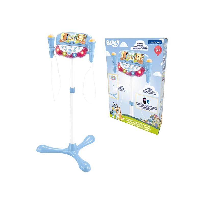 Lexibook Bluey Stand With Voice Affect Mics Lights And Bluetooth Speaker 2 Microphones MP3 Input Adjustable Height Blue Main image