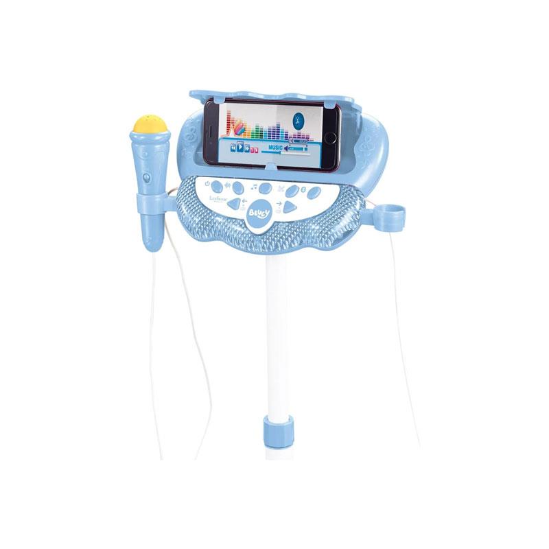 Lexibook Bluey Stand With Voice Affect Mics Lights And Bluetooth Speaker 2 Microphones MP3 Input Adjustable Height Blue