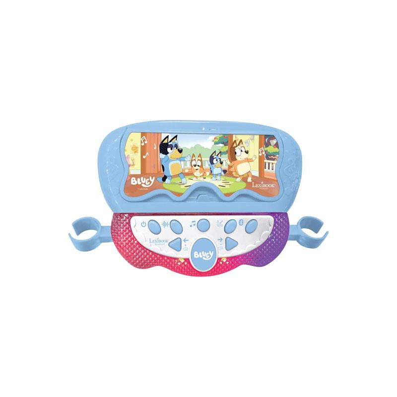 Lexibook Bluey Stand With Voice Affect Mics Lights And Bluetooth Speaker 2 Microphones MP3 Input Adjustable Height Blue