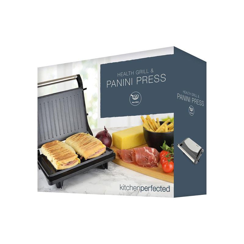 Lloytron KitchenPerfected Health Grill And Panini Press 800W Black Steel