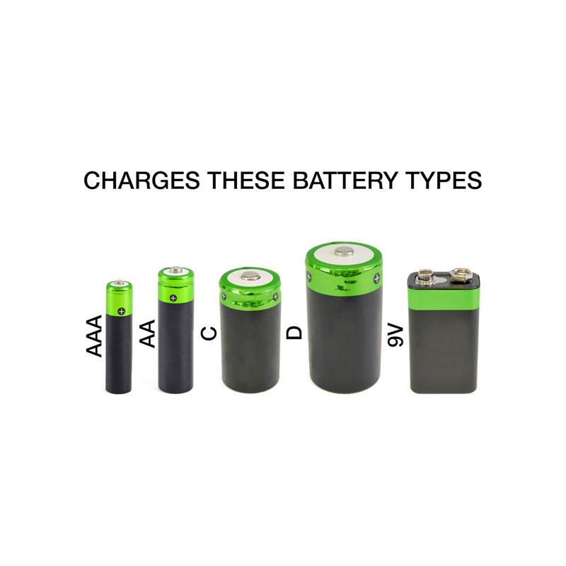 Lloytron Universal AA/AAA/C/D+9v Battery Charger For NiMH Rechargeable Batteries Black
