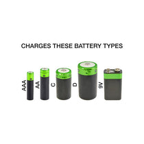Lloytron Universal AA/AAA/C/D+9v Battery Charger For NiMH Rechargeable Batteries Black
