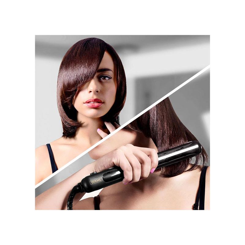 Wahl Salon Styling Afro Hair Straightener Ceramic Plates Automatic Shut-off Variable Temperature 230°C 46W Black
