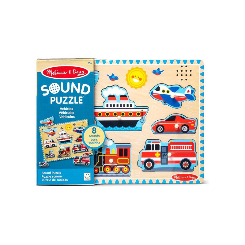 Melissa & Doug Vehicles Sound Puzzle 8 Pieces