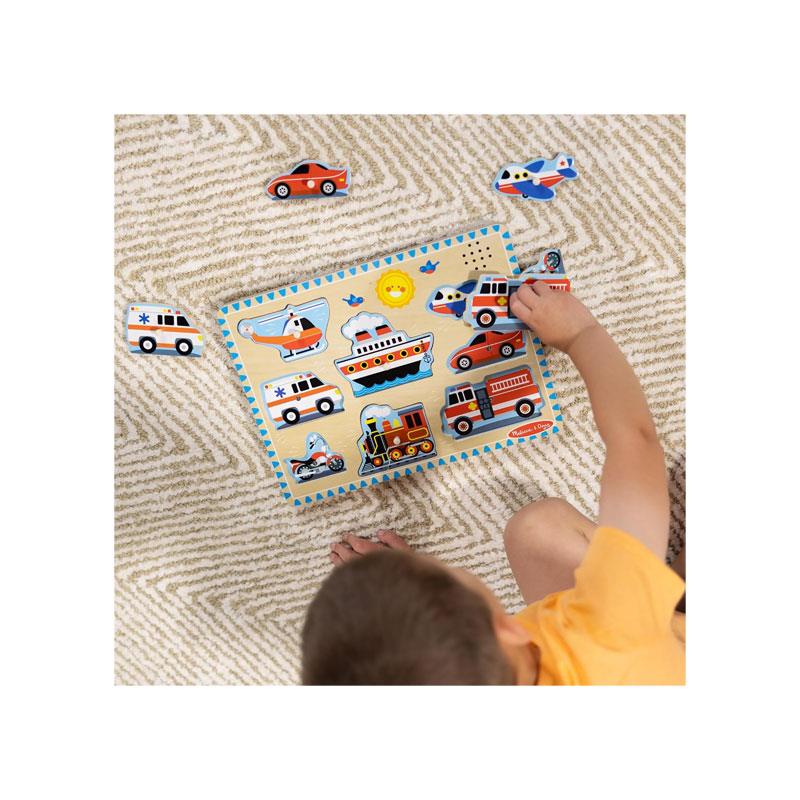 Melissa & Doug Vehicles Sound Puzzle 8 Pieces