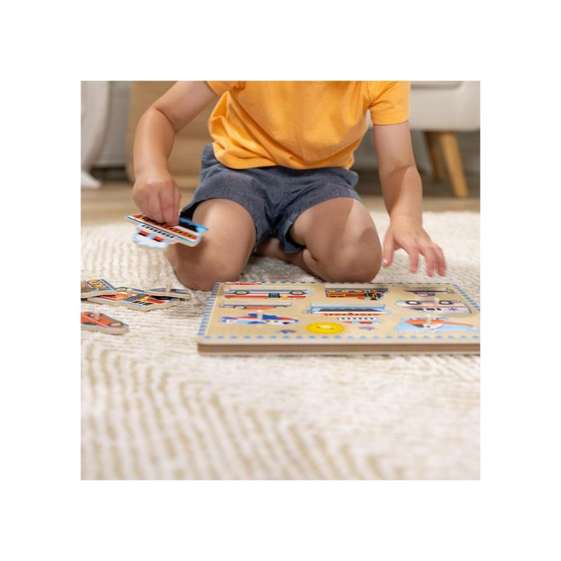 Melissa & Doug Vehicles Sound Puzzle 8 Pieces