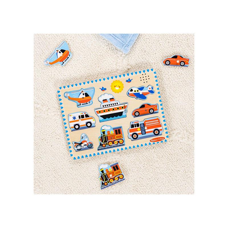 Melissa & Doug Vehicles Sound Puzzle 8 Pieces