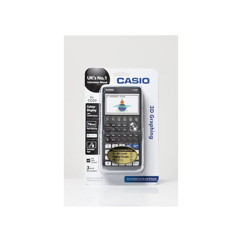 Casio FX-CG50 Advanced Graphic Calculator Battery Powered Black