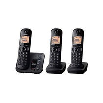 Panasonic Digital Cordless Answer Phone With Nuisance Calls Block Triple Handset Black