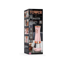 Tower Duo Electric Salt And Pepper Mills Battery Operated Adjustable Ceramic Grinders Marshmallow Pink/Rose Gold