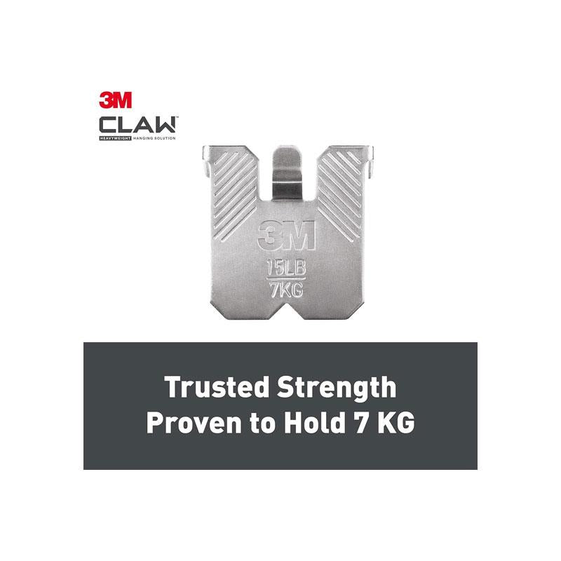 3M CLAW Drywall Plasterboard Picture Hanger Wall Hooks Holds Up To 7kg Pack of 4