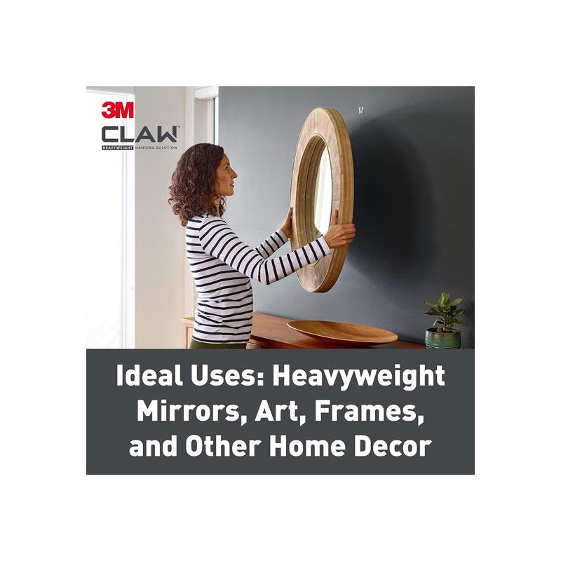 3M CLAW Drywall Plasterboard Picture Hanger Wall Hooks Holds Up To 7kg Pack of 4
