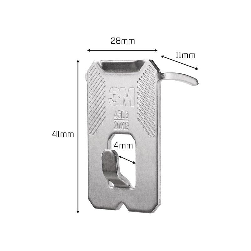 3M CLAW Drywall Plasterboard Picture Hanger Wall Hooks Holds Up To 20kg Pack of 2 Secondary image