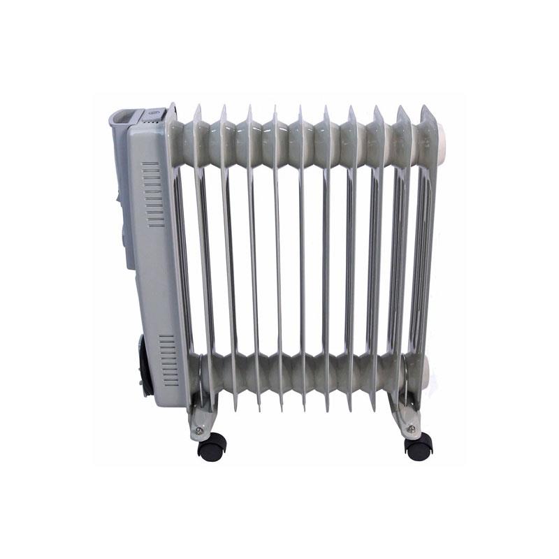 Fine Elements 11 Fin Oil Filled Radiator Heater 2500W 3 Heat Settings Adjustable Thermostat Overheat Protection White